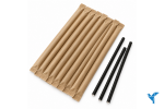 Καλαμάκι Χάρτινο Ίσιο Μαύρο Freddo 1/1 145x4mm 500τεμ